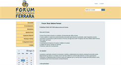 Desktop Screenshot of forumterzosettorefe.org